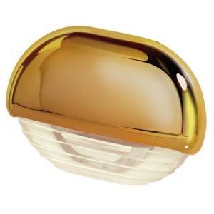 Hella 12-24V Warm White LED Step Light With Gold Plated Cap 