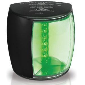 Hellamarine 9-33V Starboard Side Navigation Light With Black Shroud 