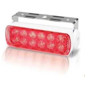 Hella 12V Sea Hawk Red LED Spread Beam Flood Light With White Housing 