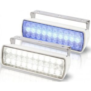 HELLA SEA HAWK XL WHITE/BLUE LED FLOODLIGHT WITH WHITE HOUSING
