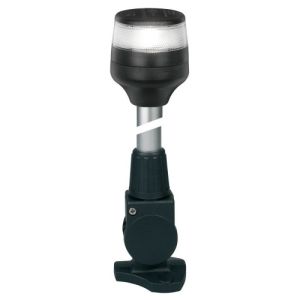 HELLA 9-33V NAVILED 360 2NM 865mm FOLD DOWN ANCHOR LIGHT WITH BLACK BASE