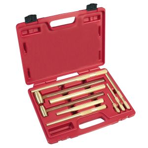 Toledo 9 Piece Brass Punch And Hammer Set 