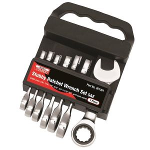 Toledo Sae Combination Stubby Ratchet Wrench Set 