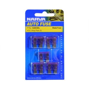 Narva 3 Amp Standard Ats Blade Fuse (Blister Pack Of 5)