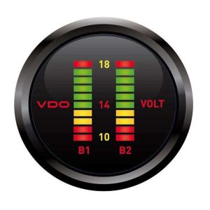 VDO 12V Dual Volt Gauge With Colour Lcd Display  