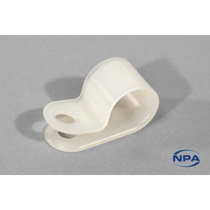 1/4" White Nylon P Clamp (Pack Of 100)  