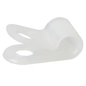 7/8" White Nylon P Clamp (Pack Of 100)  