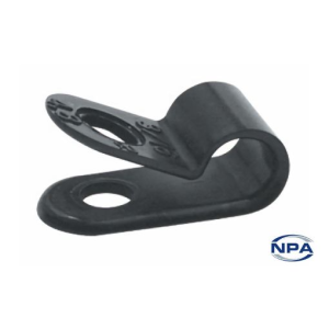 5/8" Black Nylon P Clamp (Pack Of 100)  