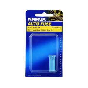 Narva 20 Amp Plug In (Type 2) Mini Fusible Link (Blister Pack Of 1)