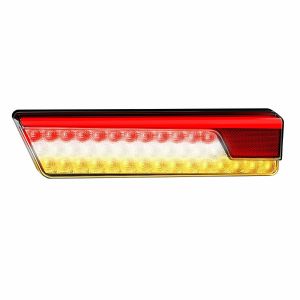 LED 12-24V LH COMBINATION TAILIGHT WITH REVERSE LIGHT, SEQUENTIAL INDICATORS & HARNESS PLUG