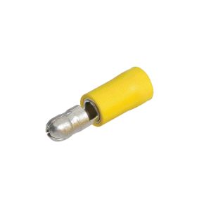 Narva Yellow 5mm Male Bullet Crimp Terminal (Blister Pack Of 8)