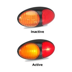 LED 12-24V Red/Amber Side Marker Light (Blister Pack Of 1) 