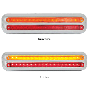 LED 12V Combination Tailight With Chrome Housing (428 X 97 X 22mm) 
