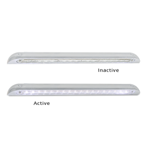 LED 12V Caravan Door Entry Light With Chrome Housing (430 X 35 X 35mm) 