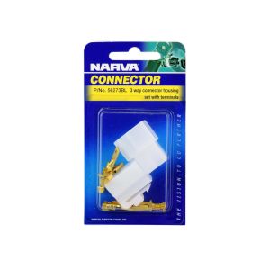 Narva 20 Amp 3 Pin Complete Connector Kit (Blister Pack Of 1) 