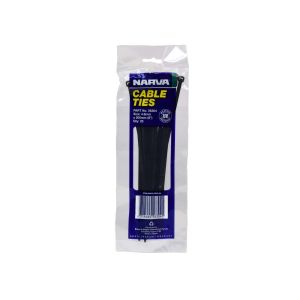 Narva 200mm X 4.8mm Black Cable Tie (Pack Of 25)