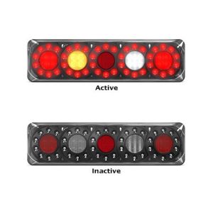 LED 12-24V Combination Tailight With Reverse (387 X 105 X 31mm)(Blister Pack Of 2) 
