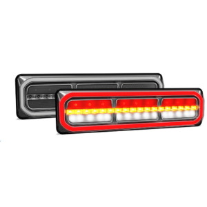 LED 12-24V Combination  Tailight With Reverse Light & Sequential Indicator (Blister Pack Of 2) 