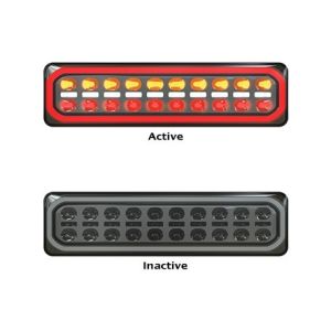 LED 12-24V Combination Tailight With Reverse (387 X 105 X 31mm)(Blister Pack Of 2) 