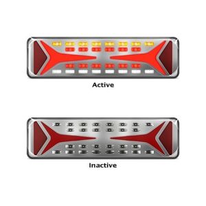 LED 12-24V Combination Tailight With Reverse (387 X 105 X 31mm)(Blister Pack Of 2) 