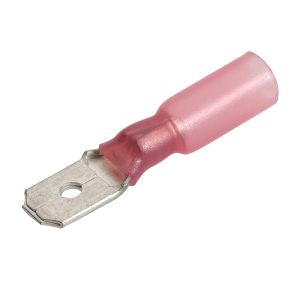 Narva Red 6.3mm Male Blade Adhesive Lined Heatshrink Terminal (Pack Of 50)