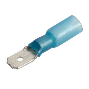Narva Blue 6.3mm Male Blade Adhesive Lined Heatshrink Terminal (Pack Of 50)