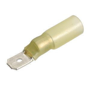 Narva Yellow 6.3mm Male Blade Adhesive Lined Heatshrink Terminals (Pack Of 50)