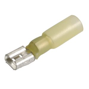 Narva Yellow 6.3mm Female Blade Adhesive Lined Heatshrink Terminal (Pack Of 50)