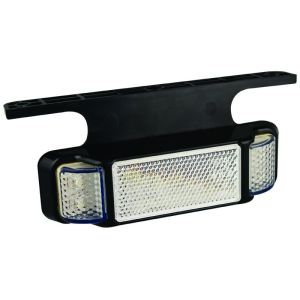 LED 12-24V White Front End Outline Marker Light With Bracket ( 135 X 38 X 22mm)