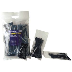 Narva Popular Black Cable Tie Assortment (Pack Of 1000)