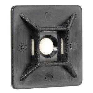 Narva 28mm X 28mm Black Self Adhesive Cable Tie Mount (Pack Of 25)