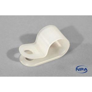 1 1/8" White Nylon P Clamp (Pack Of 100)  