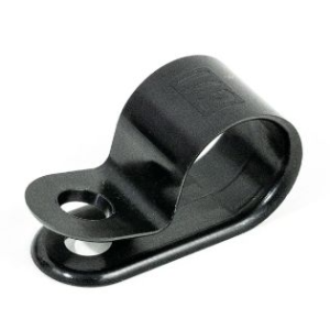 1 1/8" Black Nylon P Clamp (Pack Of 100)  