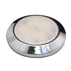 Q-LED 12V "Pikelet" Interior/Exterior Dome Light With Chrome Bezel (69mm X 10mm Round) 
