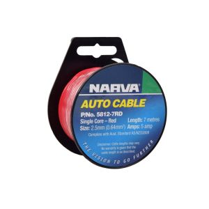 Narva 2.5mm Red Single Core Cable (7m Roll)  