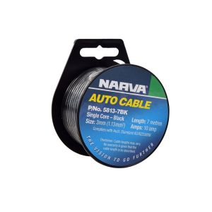 Narva 3mm Black Single Core Cable (7m Roll)  