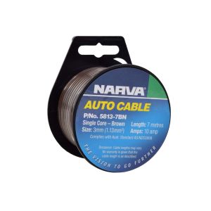 Narva 3mm Brown Single Core Cable (7m Roll)  