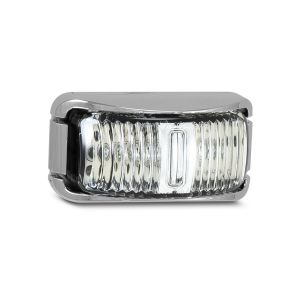 LED 12-24V Red/Amber Side Marker Light With Chrome Base (Pack Of 10) (74 X 38 X 35mm)