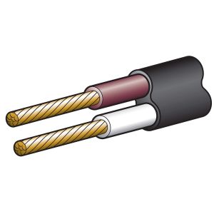 Narva 4mm Brown/White Twin Sheath Cable (100m Roll) 