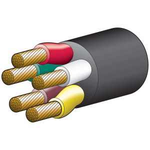 Narva 5 Core 6mm 55 Amp Multi Core Cable (100m Roll) 