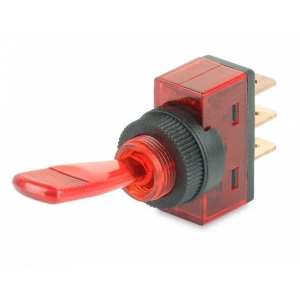 Hella SPST Off/On 12V Red Illuminated Toggle Switch (Blister Pack Of 1) 