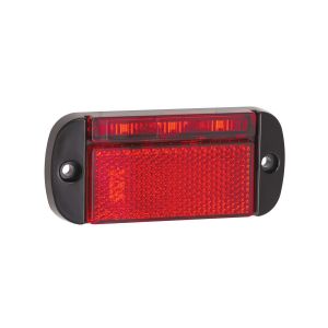 LED 12-24V Red Rear End Outline Marker Light With Reflector (100 X 44 X 12mm)