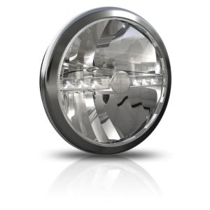 Super Oscar 12-24V 9" 1200 Lumen Wide Beam LED Chrome Driving Light With Marker Light 