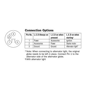 Narva 12V Blue LED Engine Starter Switch (Blister Pack Of 1) 