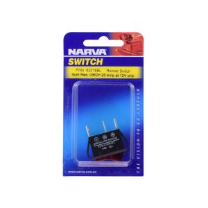 Narva SPST Off/On 12V Red Illuminated Rocker Switch (Blister Pack Of 1)