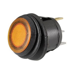 Narva SPST Off/On 12V Amber Illuminated Rocker Switch With Waterproof Boot (Blister Pack Of 1)