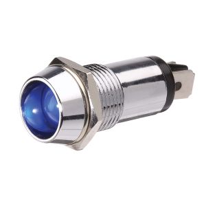 Narva 24V Blue LED Pilot Light With Chrome Housing (Blister Pack Of 1)