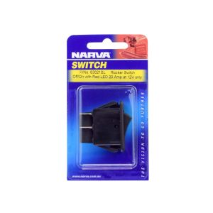 Narva Dpst Off/On 12V Red Illuminated Rocker Switch (Blister Pack Of 1)