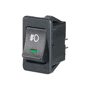 Narva Dpst Off/On 12V Fog Light Rocker Switch With Green LED (Blister Pack Of 1)