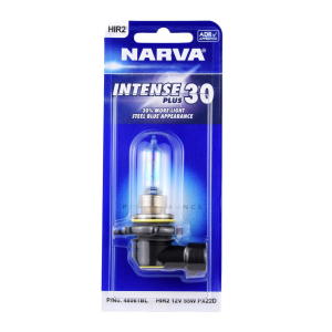 NARVA INTENSE 12V 55W+30% HIR2 QH GLOBE (BLISTER PACK OF 1)